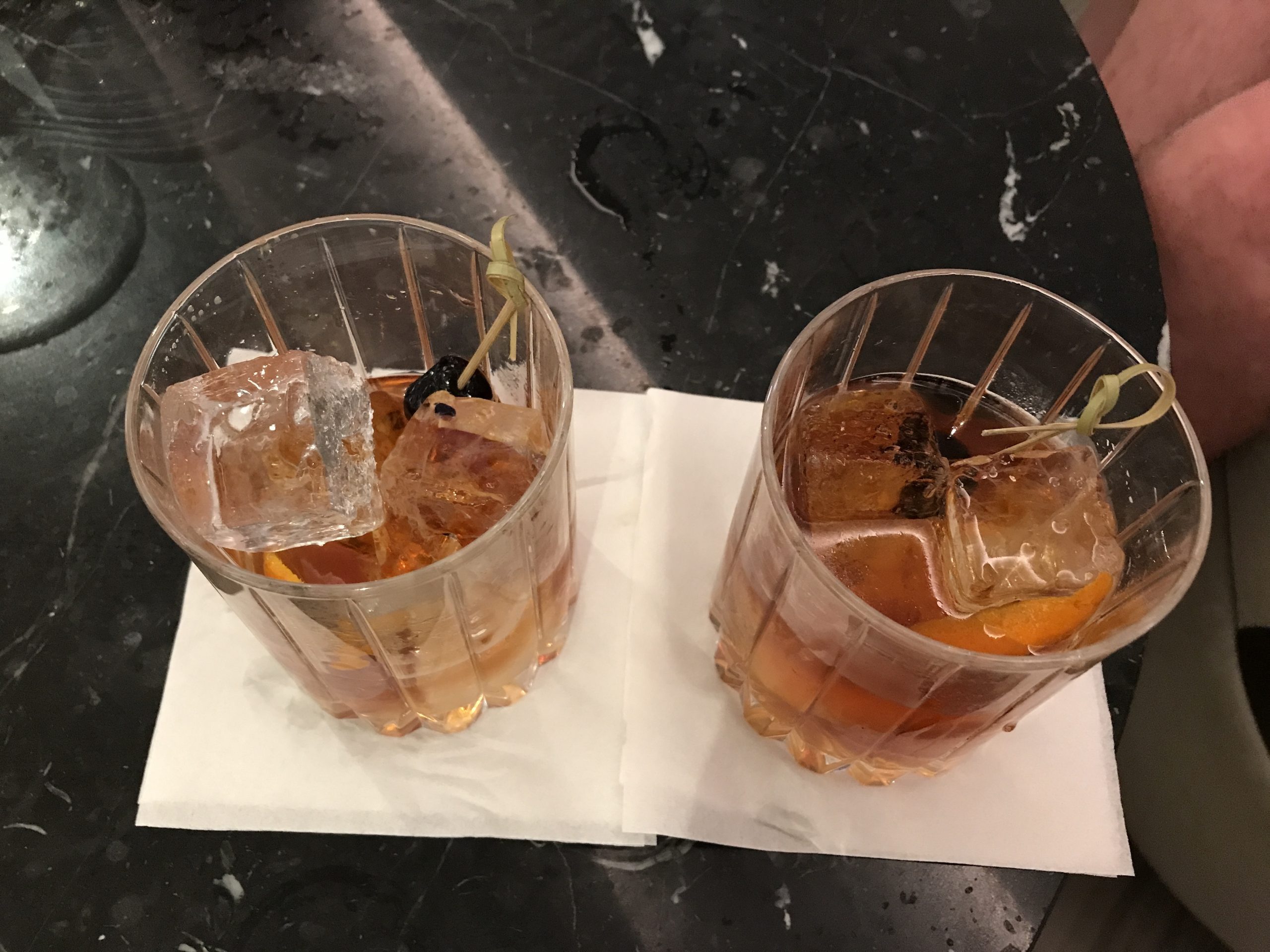 Old Fashioneds from The Whiskey Bar