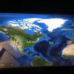 Icelandair Boston to Reykjavik seatback flight map